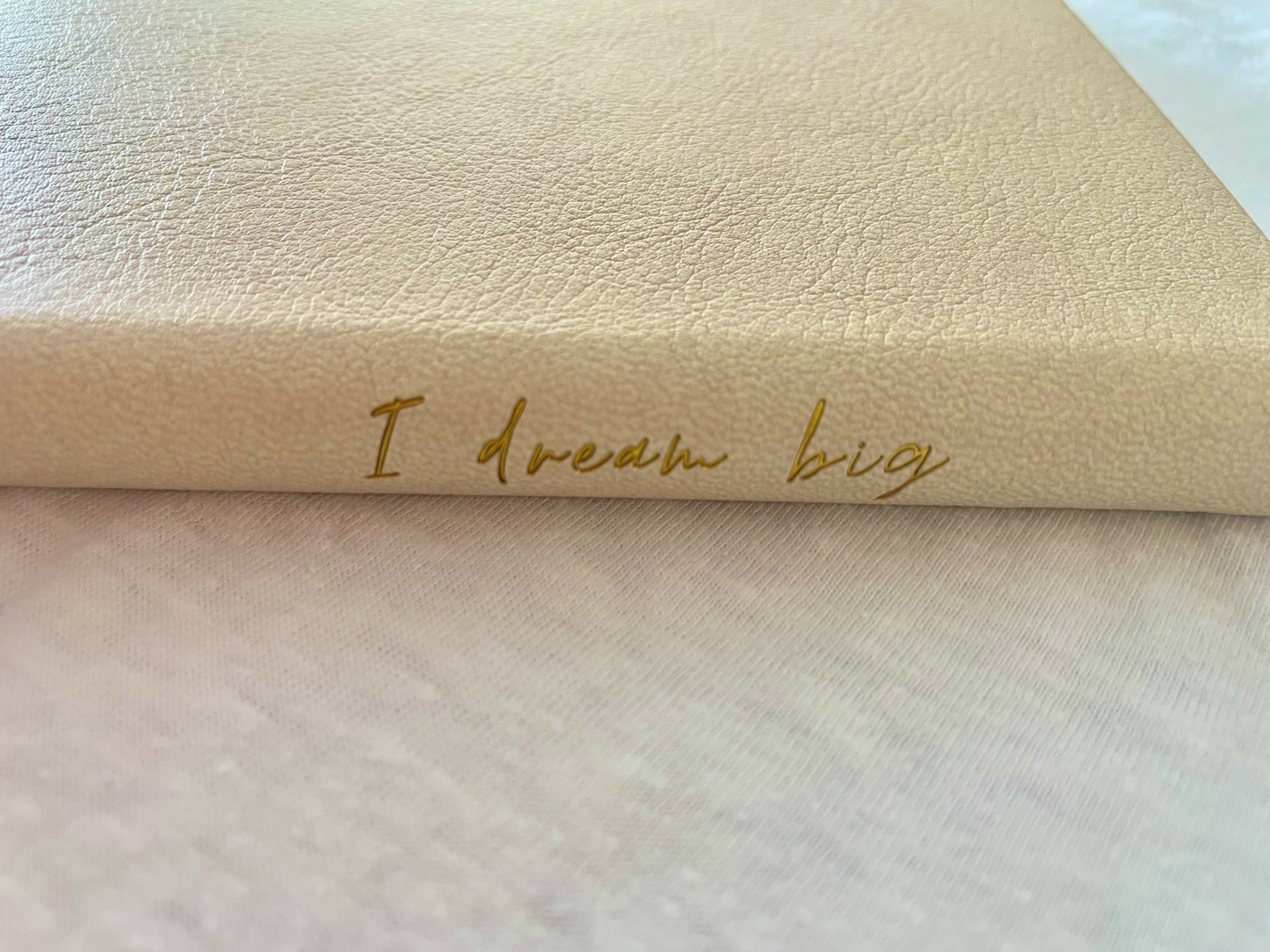 dream big journal spine, affirmations and mindfulness