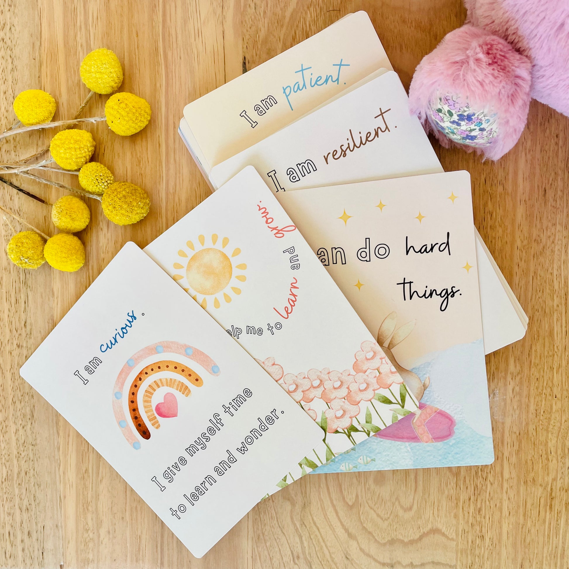 growth mindset affirmation cards for kids