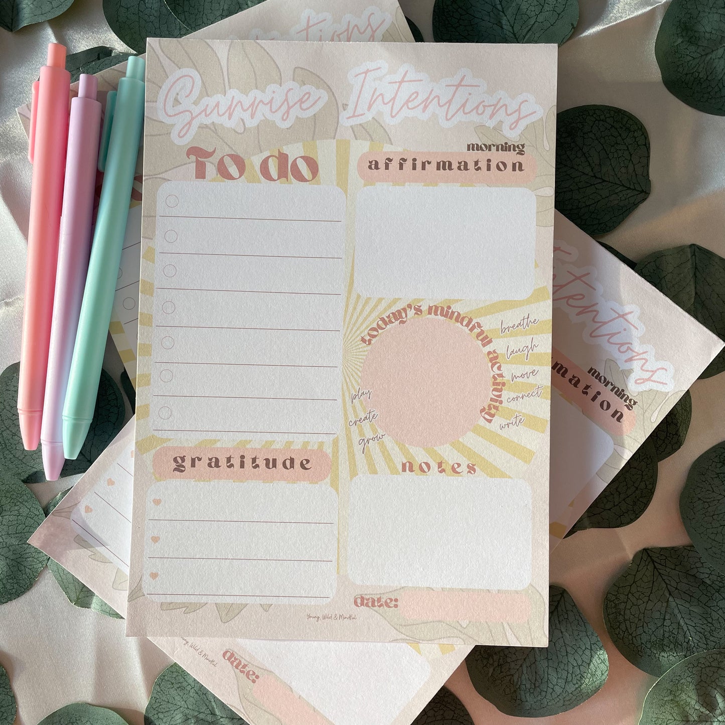 Sunrise Intentions Notepad